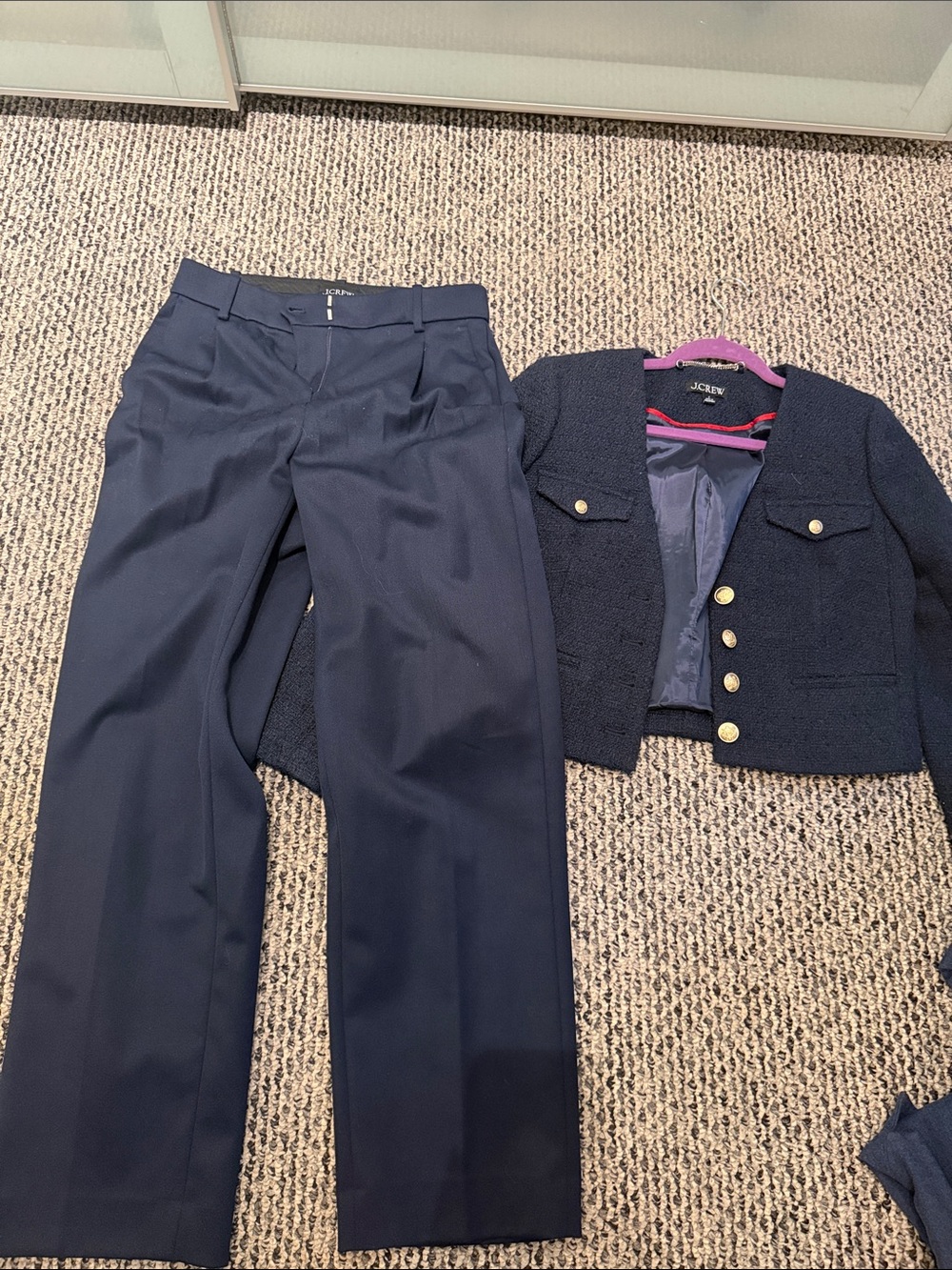 J. Crew Navy Women's Straight Wool Trousers size 2